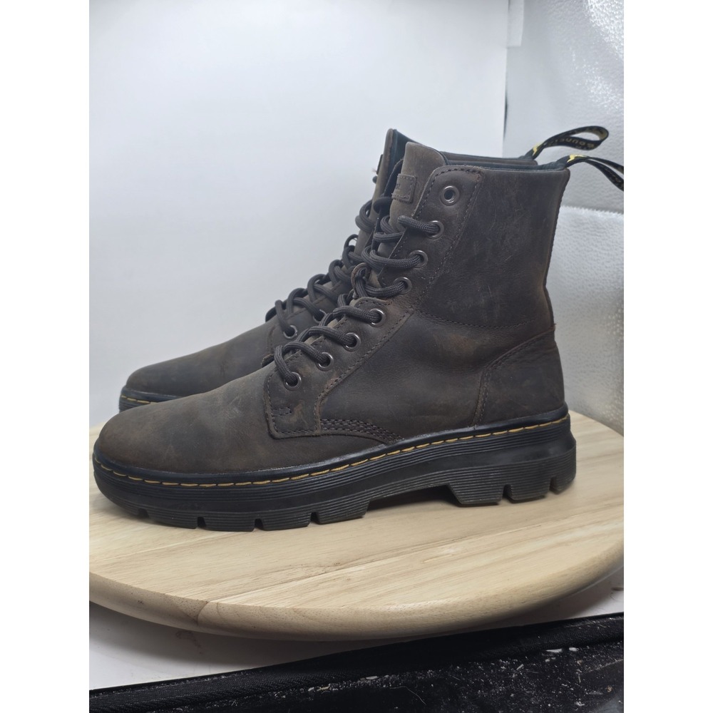 Womens Size 8 Dr. Martens COMBS Leather Dark Brown Leather Casual Boots 26006207